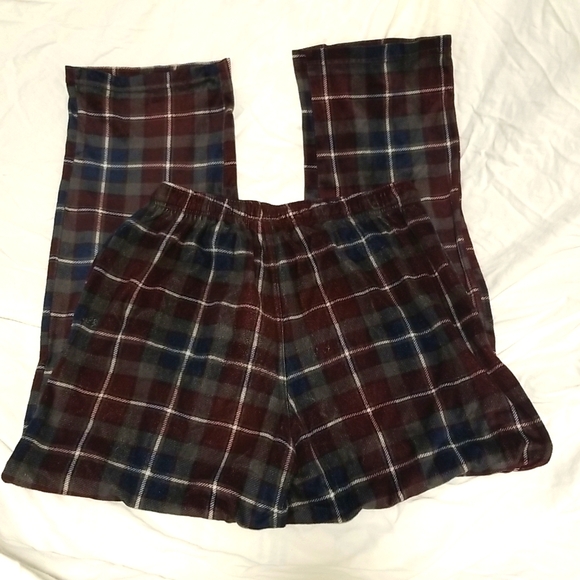 Eddie Baur Small Pajama Sleep Pants Plaid Fleece Soft Silky Mesh - Picture 5 of 15